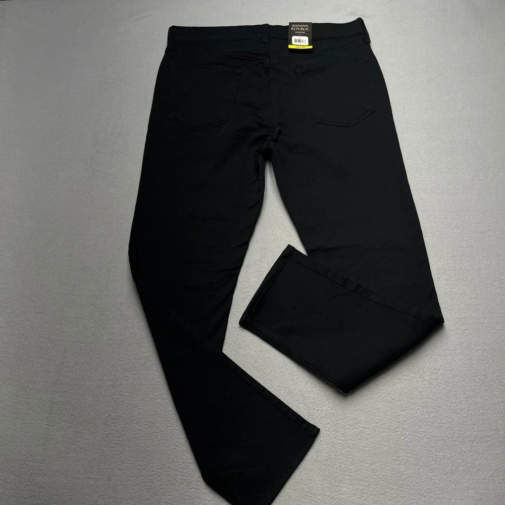 New Banana Republic Mens 5-Pocket Pants Black 32x30 Straight LegChino‎ Trousers